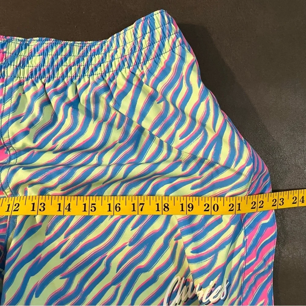 Chubbies Vibrant Zebra Print Swim Trunks Shorts 5.5” L